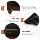 VIVALUX 59.44" Chesterfield Velvet Loveseat Sofa