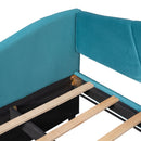 Upholstered Daybed Sofa Bed With Trundle Bed And Wood Slat by HouseOfZazla