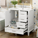 Bathroom Vanity, Modern Bathroom Cabinet With Sink Combo Set, Bathroom Storage Cabinet With A Soft Closing Door And 3 Drawers, Solid Wood Frame by HouseOfZazla