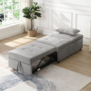 Folding Ottoman Sofa Bed - Gray Fabric by HouseOfZazla