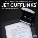 JET CUFFLINKS - CRAFTED FROM THE MIGHTY BOEING 747 by Concord Aerospace
