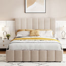 Elegant Upholstered Platform Bed With Hydraulic Storage System by HouseOfZazla