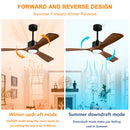 52 Inch Solid Wood Ceiling Fan with Light Kit and Remote Control by HouseOfZazla