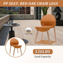 4 Piece Set Of Single Chairs, Traditional Elements With Round Table