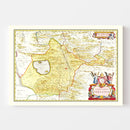 Vintage Map of Perugia, Italy 1665