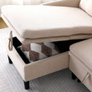 L-Shaped Reversible Chaise Sectional Sofa With Storage