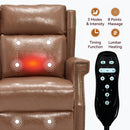 Manual Recliner Chair With Heavy Duty Motion Mechanism, 8 Vibrating Nodes And 3 Massage Modes For Living Room by HouseOfZazla