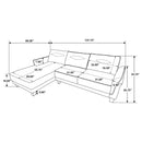 Verona - Loose Back Sectional Sofa - Gray