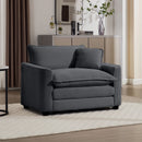 Modern Classic Fabric Single Chair Deep Seat Sofa With Pillow