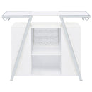 Katia - Wine Cabinet With LED Home Bar, 12 Bottle Storage - Gloss White