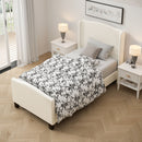Platform Bed Frame With Tall Headboard And High Footboard by HouseOfZazla