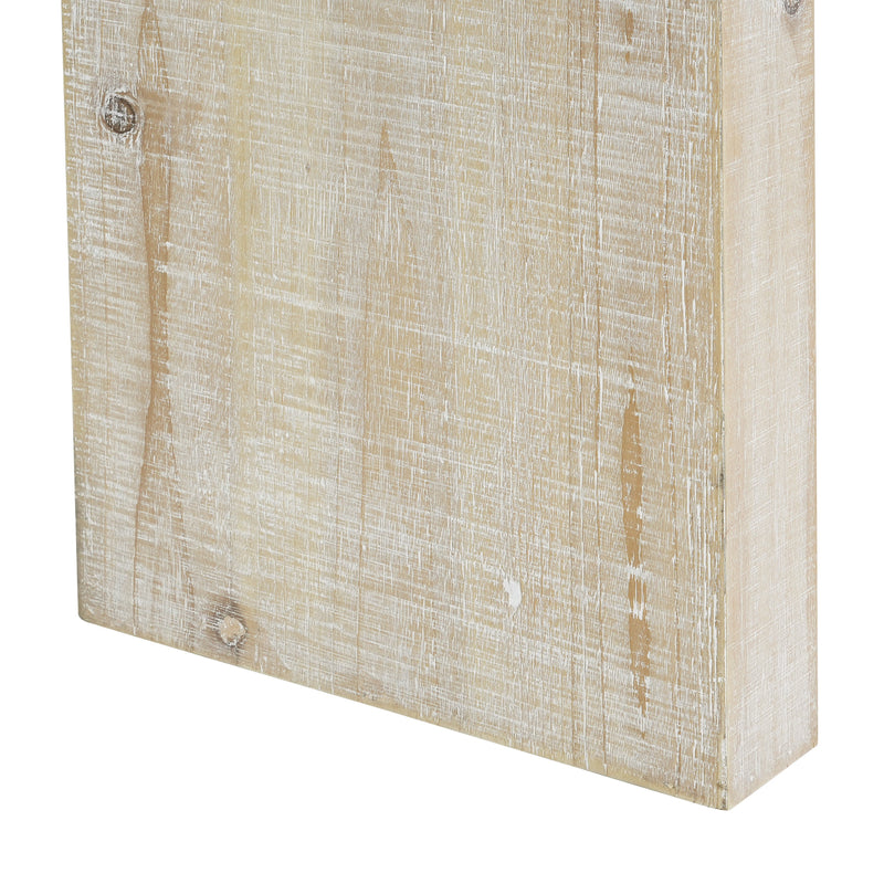 Mirod 52' Wood Console Table with Curved Edge, Natural Texture, Perfect for Entryways and Living Rooms