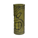 Stone Statue Urn Planter, Decorative Face Plant Pot, Antique Green Finish by HouseOfZazla