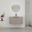 Contemporary Wall Mounted Bathroom Vanity With Resin Double Sink by HouseOfZazla