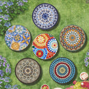 Outdoor Side Table,Colorful+Black