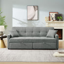 3 In 1 Convertible Sleeper Sofa Bed, Reclining Backrest, Pillows, Pockets by HouseOfZazla