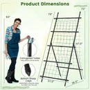 74 Inch Tall Garden Trellis for Flower Vine Vegetable Fruit Pea-Black by LJGDeals
