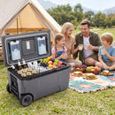 74 Quart Rolling Cooler with Wheels and Fish Ruler by LJGDeals
