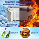 74 Quart Rolling Cooler with Wheels and Fish Ruler by LJGDeals