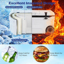 74 Quart Rolling Cooler with Wheels and Fish Ruler by LJGDeals