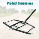 74 inch Wide Driveway Drag Tow Behind Landscape Leveling Rake with Reinforced Bars-Black