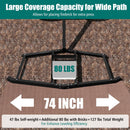 74 inch Wide Driveway Drag Tow Behind Landscape Leveling Rake with Reinforced Bars-Black by LJGDeals