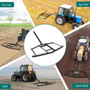 74 inch Wide Driveway Drag Tow Behind Landscape Leveling Rake with Reinforced Bars-Black by LJGDeals