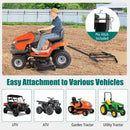 74 inch Wide Driveway Drag Tow Behind Landscape Leveling Rake with Reinforced Bars-Black by LJGDeals