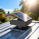 14" Adjustable Square Solar Roof Exhaust Fan, 60W Dual Power Attic Ventilator by HouseOfZazla