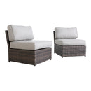 Armless Patio Chair With Cushions