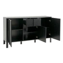 Black Sideboard, 59.06'' Storage Credenza