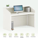 Modern Reception Desk, Front Desk Table With Cable Grommet & Privacy Panels by HouseOfZazla