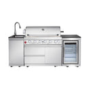 Outdoor Kitchen Island 82.5 Inch 6-Burner Propane Gas BBQ Grill by HouseOfZazla