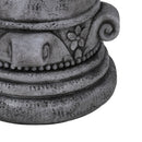Outdoor End Table, Round Side Table For Patio And Garden - Antique Gray by HouseOfZazla