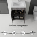 24 Inch Floating Bathroom Vanity with Ceramic Sink and Soft-Close Door by HouseOfZazla
