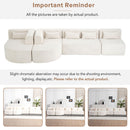 Upholstered Sofa Free Combined Sofa Couch With 2 Chaise Lounge And Five Back Pillows For Living Room by HouseOfZazla