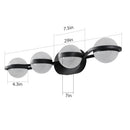 30" Black Minimalist LED Bathroom Vanity Light