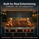 49'' Stainless Steel Standard Grill Featuring Infrared Back Burner