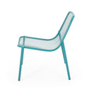 Kincaid Outdoor 3-Piece Conversation Set with Iron Frame - Teal by HouseOfZazla