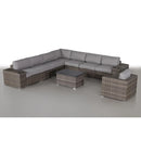 Modern Patio Rattan Sectional Set With Cushions