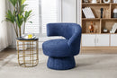 360 Degree Swivel Cuddle Barrel Accent Chairs, Round Armchairs with Wide Upholstered, Fluffy Fabric Chair for Living Room, Bedroom, Office, Waiting Rooms