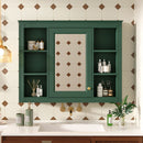 Wall Mounted Medicine Cabinet With Mirror, Storage Cabinet Featuring 6 Open Shelves And Adjustable Interior by HouseOfZazla