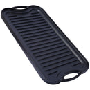 Pre Seasoned Cast Iron Reversible Rectangular Grill / Griddle - Black
