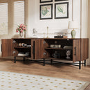 4 Door TV Cabinet with Adjustable Shelves and Storage Spaces by HouseOfZazla