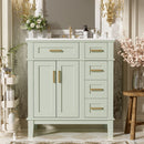 Modern Bathroom Vanity With Ceramic Sink, Soft Close Storage Cabinet by Unique Piece Furniture