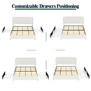 Liv - Patented With Drawers Upholstered Storage Platform Bed by HouseOfZazla