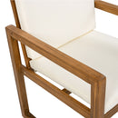 5 Piece Outdoor Patio Dining Set With 4 Armchairs And Table - Beige by HouseOfZazla