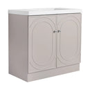 Contemporary Freestanding Bathroom Vanity With Resin Sink & Soft-Close Cabinet Doors by Unique Piece Furniture