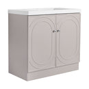 Contemporary Freestanding Bathroom Vanity With Resin Sink & Soft-Close Cabinet Doors by Unique Piece Furniture