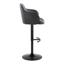Boyne - Contemporary Adjustable Barstool With Swivel With Rounded T Footrest (Set of 2) by HouseOfZazla